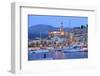 Menton at Dusk, Cote D'Azur, France, Europe-Christian Heeb-Framed Photographic Print