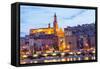 Menton at Dusk-Peter Groenendijk-Framed Stretched Canvas