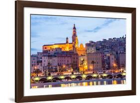 Menton at Dusk-Peter Groenendijk-Framed Photographic Print