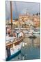 Menton, Cote d'Azur, French Riviera, France. View over harbour to the town.-null-Mounted Photographic Print