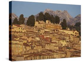 Menton Old Town at Dusk, Provence, Cote D'Azur, France, Europe-Tomlinson Ruth-Stretched Canvas