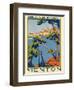 Menton, Paris - Lyon - Méditerrenée: France Railway Company, c.1920s-Roger Broders-Framed Art Print