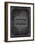 Menu Design on a Chalkboard Background-kjpargeter-Framed Art Print