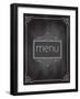 Menu Design on a Chalkboard Background-kjpargeter-Framed Art Print