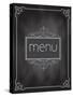 Menu Design on a Chalkboard Background-kjpargeter-Stretched Canvas