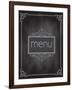 Menu Design on a Chalkboard Background-kjpargeter-Framed Art Print