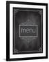 Menu Design on a Chalkboard Background-kjpargeter-Framed Art Print