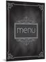 Menu Design on a Chalkboard Background-kjpargeter-Mounted Art Print