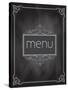 Menu Design on a Chalkboard Background-kjpargeter-Stretched Canvas