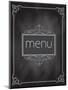 Menu Design on a Chalkboard Background-kjpargeter-Mounted Art Print