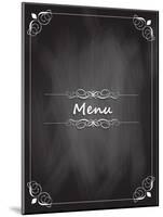 Menu Design with a Chalk Board Texture-kjpargeter-Mounted Art Print