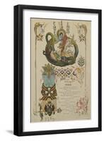 Menu for the Annual Banquet for the Knights of the Order of St. George, November 28, 1899-Viktor Mikhaylovich Vasnetsov-Framed Giclee Print