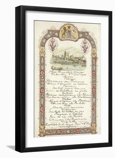 Menu for the Royal Luncheon-null-Framed Giclee Print