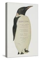 Menu in the Shape on an Emperor Penguin, for the Midwinter's Day Dinner, Cape Evans, 22nd June 1912-Edward W. Nelson-Stretched Canvas