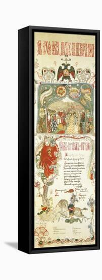 Menu of the Easter Meal on 11 April 1900-Ignaty Nivinsky-Framed Stretched Canvas