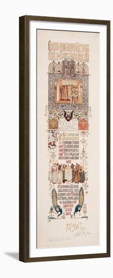 Menu of the Feast Meal to Celebrate of the Coronation of Nicholas II and Alexandra Fyodorovna, 1896-Viktor Mikhaylovich Vasnetsov-Framed Premium Giclee Print