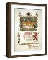 Menu of the Feast Meal to Celebrate the Coronation of Nicholas II and Alexandra Fyodorovna, 1896-Viktor Mihajlovic Vasnecov-Framed Giclee Print