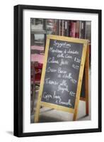 Menu On Paris Street-Cora Niele-Framed Premium Giclee Print