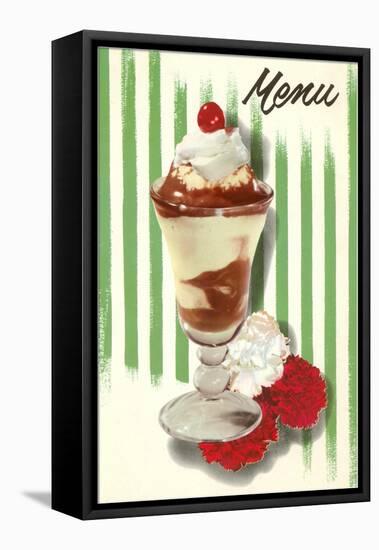 Menu, Parfait Sundae-null-Framed Stretched Canvas