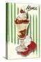 Menu, Parfait Sundae-Found Image Press-Stretched Canvas