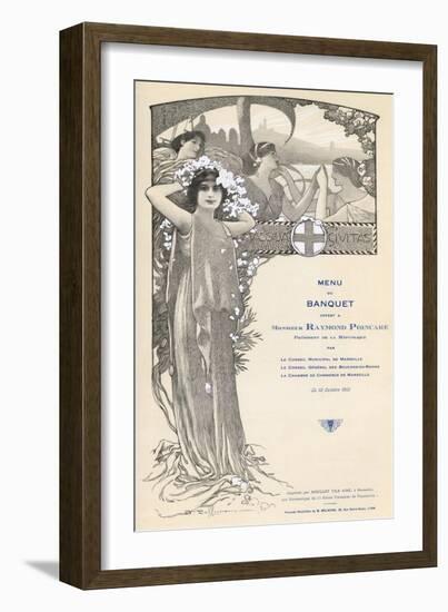 Menu, Poincare Banquet-null-Framed Art Print