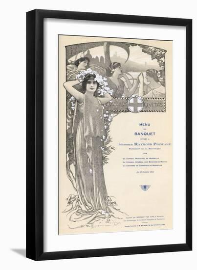 Menu, Poincare Banquet-null-Framed Art Print