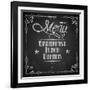 Menu Written on Chalkboard-vectomart-Framed Art Print