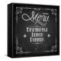 Menu Written on Chalkboard-vectomart-Framed Stretched Canvas