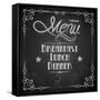 Menu Written on Chalkboard-vectomart-Framed Stretched Canvas