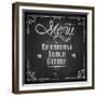 Menu Written on Chalkboard-vectomart-Framed Premium Giclee Print