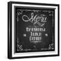 Menu Written on Chalkboard-vectomart-Framed Premium Giclee Print