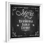 Menu Written on Chalkboard-vectomart-Framed Premium Giclee Print