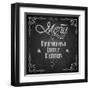 Menu Written on Chalkboard-vectomart-Framed Art Print