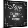 Menu Written on Chalkboard-vectomart-Mounted Art Print