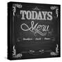 Menu Written on Chalkboard-vectomart-Stretched Canvas