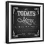 Menu Written on Chalkboard-vectomart-Framed Art Print