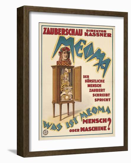 Meoma - Was ist Meoma - Mensch - oder Maschine? Germany, 1921 (Adolph Friedländer, Hamburg)-Atelier Adolph Friedländer-Framed Giclee Print