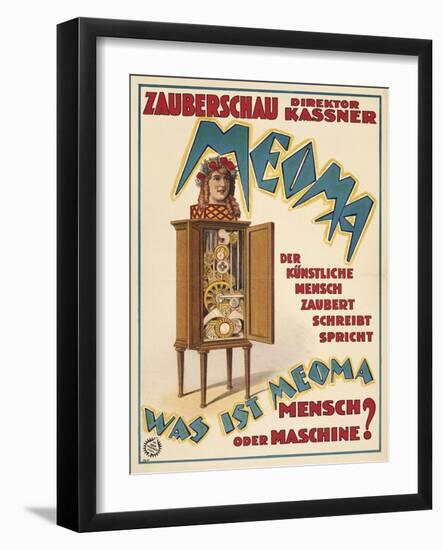 Meoma - Was ist Meoma - Mensch - oder Maschine? Germany, 1921 (Adolph Friedländer, Hamburg)-Atelier Adolph Friedländer-Framed Giclee Print