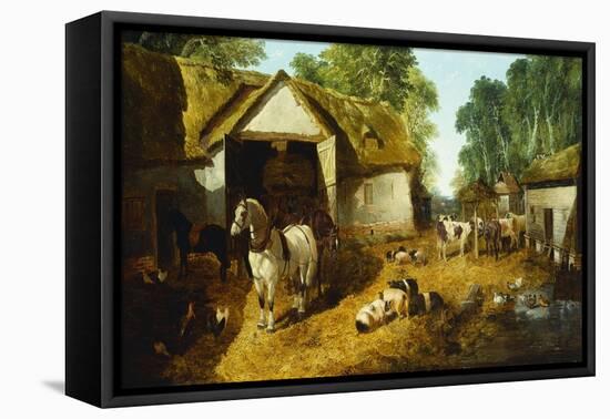 Meopham Farmyard-John Frederick Herring II-Framed Stretched Canvas