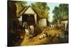 Meopham Farmyard-John Frederick Herring II-Stretched Canvas