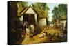 Meopham Farmyard-John Frederick Herring II-Stretched Canvas