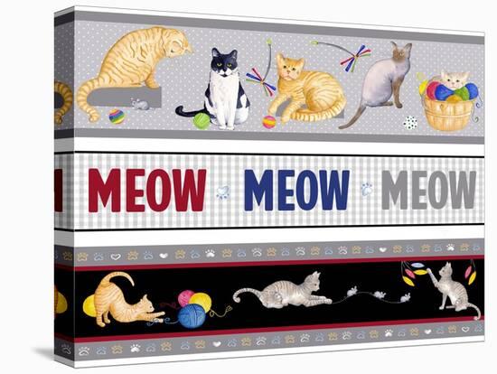 Meow, Meow, Meow Pattern-Andi Metz-Stretched Canvas