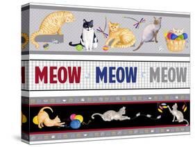 Meow, Meow, Meow Pattern-Andi Metz-Stretched Canvas