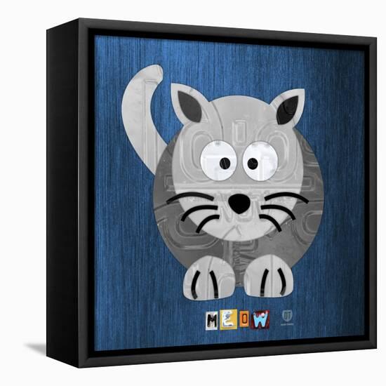 Meow The Cat-Design Turnpike-Framed Stretched Canvas