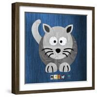 Meow The Cat-Design Turnpike-Framed Giclee Print