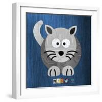 Meow The Cat-Design Turnpike-Framed Giclee Print