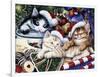 Meowy Christmas 2-Jenny Newland-Framed Giclee Print