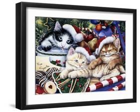 Meowy Christmas 2-Jenny Newland-Framed Giclee Print