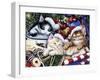 Meowy Christmas 2-Jenny Newland-Framed Giclee Print