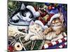 Meowy Christmas 2-Jenny Newland-Mounted Giclee Print